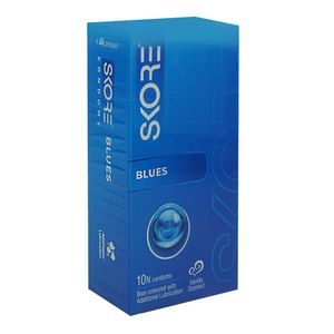 Skore Blues Vanilla Scented Coloured Condoms 10's Pack